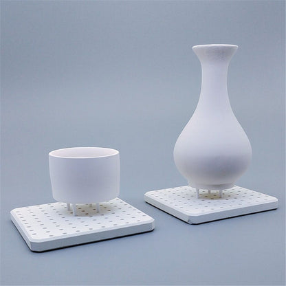 Kiln Stilts Support Nails Pottery Firing Mat, Ceramic Refractory Support Pad, High Temperatures Resistant Firing Kiln Burning Tools Accessories for Potters, Clay Pottery, Ceramic Hobbyists