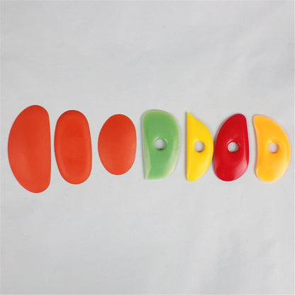 21 Pcs Soft Ribs for Pottery Clay Silicone Rib Ceramics Tools Pottery Rubber Clay Ceramic Ribs for DIY Smooths Shapes Sculpting Tools, 7 Styles(Bright Color,Classic Style)