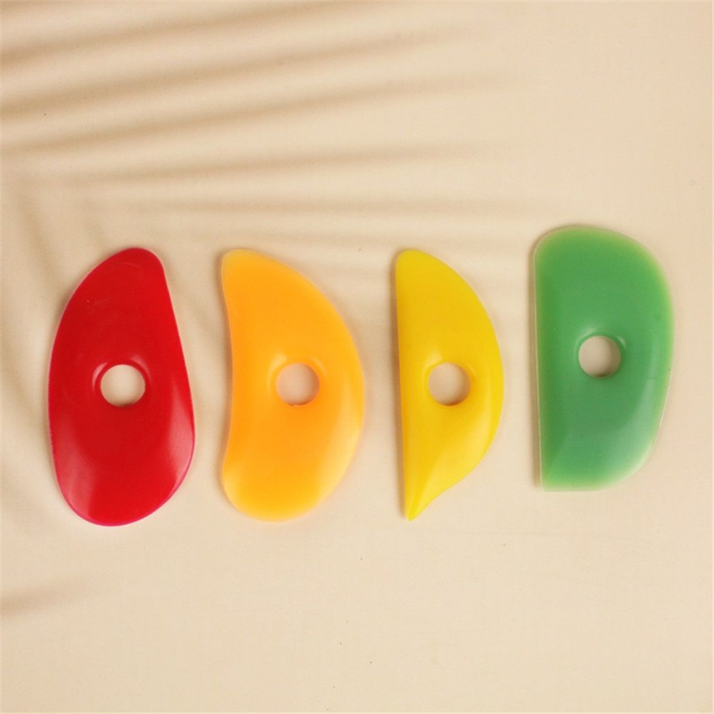 21 Pcs Soft Ribs for Pottery Clay Silicone Rib Ceramics Tools Pottery Rubber Clay Ceramic Ribs for DIY Smooths Shapes Sculpting Tools, 7 Styles(Bright Color,Classic Style)