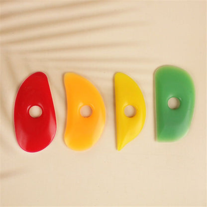 21 Pcs Soft Ribs for Pottery Clay Silicone Rib Ceramics Tools Pottery Rubber Clay Ceramic Ribs for DIY Smooths Shapes Sculpting Tools, 7 Styles(Bright Color,Classic Style)