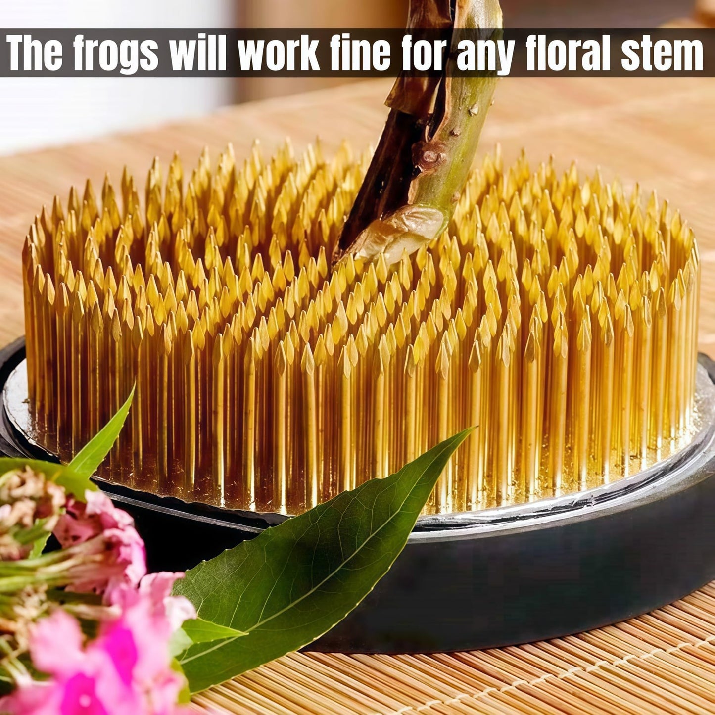 80mm Flower Frog Large Floral Frog Flower Arrangements Supplies Ikebana with Rubber Base (3.15inch)