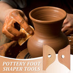 Triangle Pottery Ribs & Trimming Tools | Shaper Tools | 6 Clay Texture Ribs | Solid Beech Wood | 8-Pack
