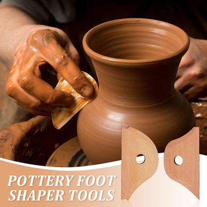 Triangle Pottery Ribs & Trimming Tools | Shaper Tools | 6 Clay Texture Ribs | Solid Beech Wood | 8-Pack