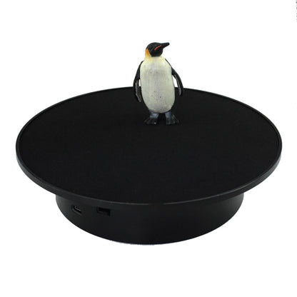 Motorized Rotating Display Stand, 360 Degree Electric Rotating Turntable with Velvet Top, Load Automatic Mute Lazy for Photography Products Jewelry 3D Model, Black Stand
