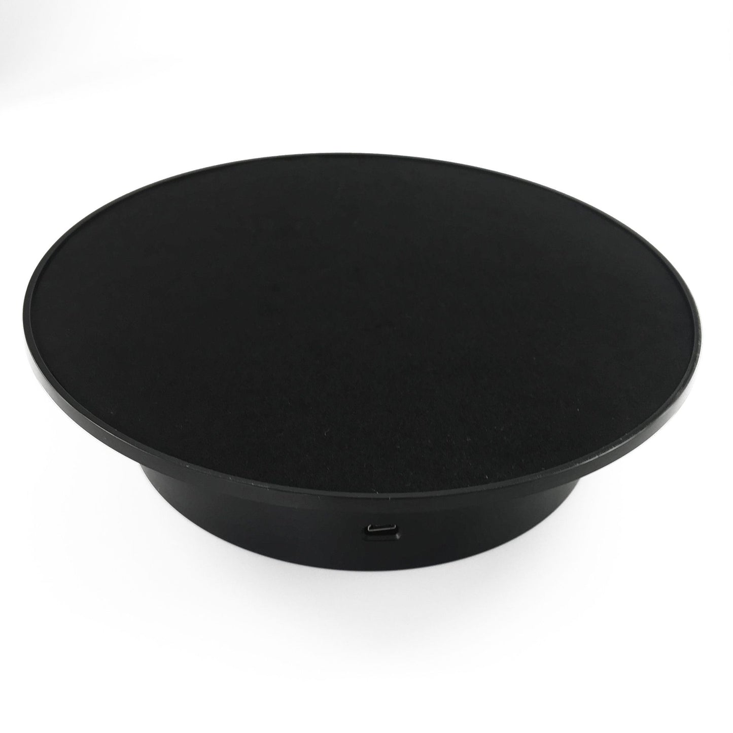 Motorized Rotating Display Stand, 360 Degree Electric Rotating Turntable with Velvet Top, Load Automatic Mute Lazy for Photography Products Jewelry 3D Model, Black Stand