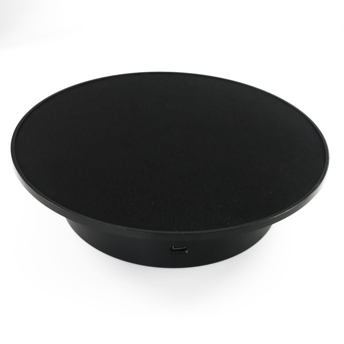 Motorized Rotating Display Stand, 360 Degree Electric Rotating Turntable with Velvet Top, Load Automatic Mute Lazy for Photography Products Jewelry 3D Model, Black Stand