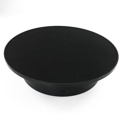 Motorized Rotating Display Stand, 360 Degree Electric Rotating Turntable with Velvet Top, Load Automatic Mute Lazy for Photography Products Jewelry 3D Model, Black Stand
