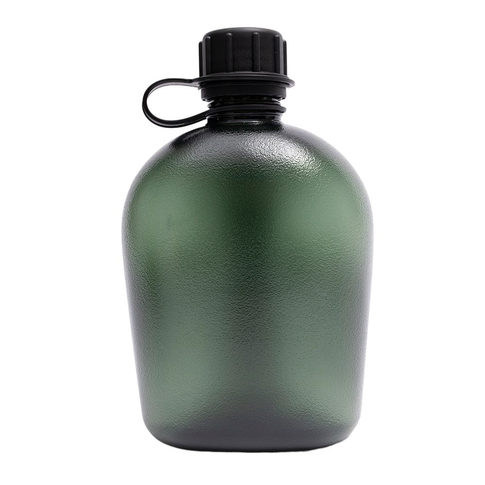 Canteen Water Bottle - 1 LWater Canteen Water Bottle for  Hiking Camping Survival (Bottle & Cover Olive)