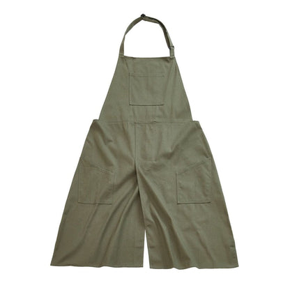 Pottery Apron Split Leg Long Artist Painting Aprons with 3 Pockets for Ceramics Clay Women Men（green）