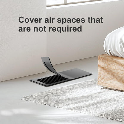 Magnetic Vent Covers (4-Pack) for Complete Sealing of Residential Standard Floor Vent Covers 5.5" X 12" for Floor Wall and Ceiling Vent Covers Black
