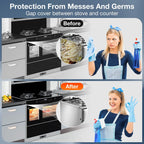 2PCS Kitchen Stove Counter Gap Covers, Stainless Steel Stove Gap Guard, Cooktop Trim Kit, Stove Gap Guards, Oven Gap Filler, Heat Resistant & Effectively Protect Stove Gap Filler