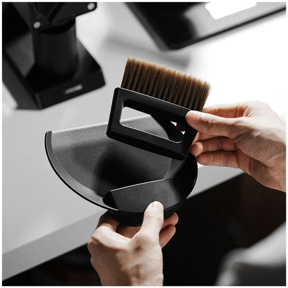Small Coffee Brush, Hand Broom and Dustpan Set, Magnetic Small Brush and Dustpan Set Soft Bristles, Dust Pan Brush for Home Kitchen Coffee Counter Office