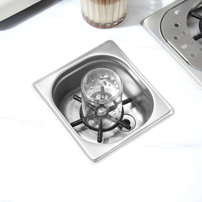 Automatic Glass Cup Washer , 304 Stainless Steel Coffee Milk Tea Cup Cleaner, for Home Kitchen Hotel Bar Restaurant