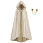 Cloak with Hood Women Renaissance Hooded Medieval Cloak Witch Robe Cape Hooded Cape Bridal Cloak Poncho Full Length
