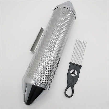 Metal 12"x 4" Stainless Steel with Scraper Latin Percussion Instrument,Latin Percussion Instrument, Professional Band Accompaniment Sand Hammer for Musical