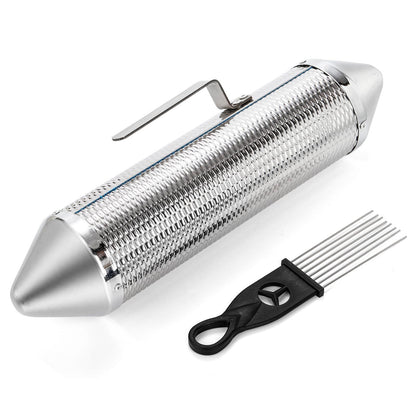 Metal 12"x 4" Stainless Steel with Scraper Latin Percussion Instrument,Latin Percussion Instrument, Professional Band Accompaniment Sand Hammer for Musical
