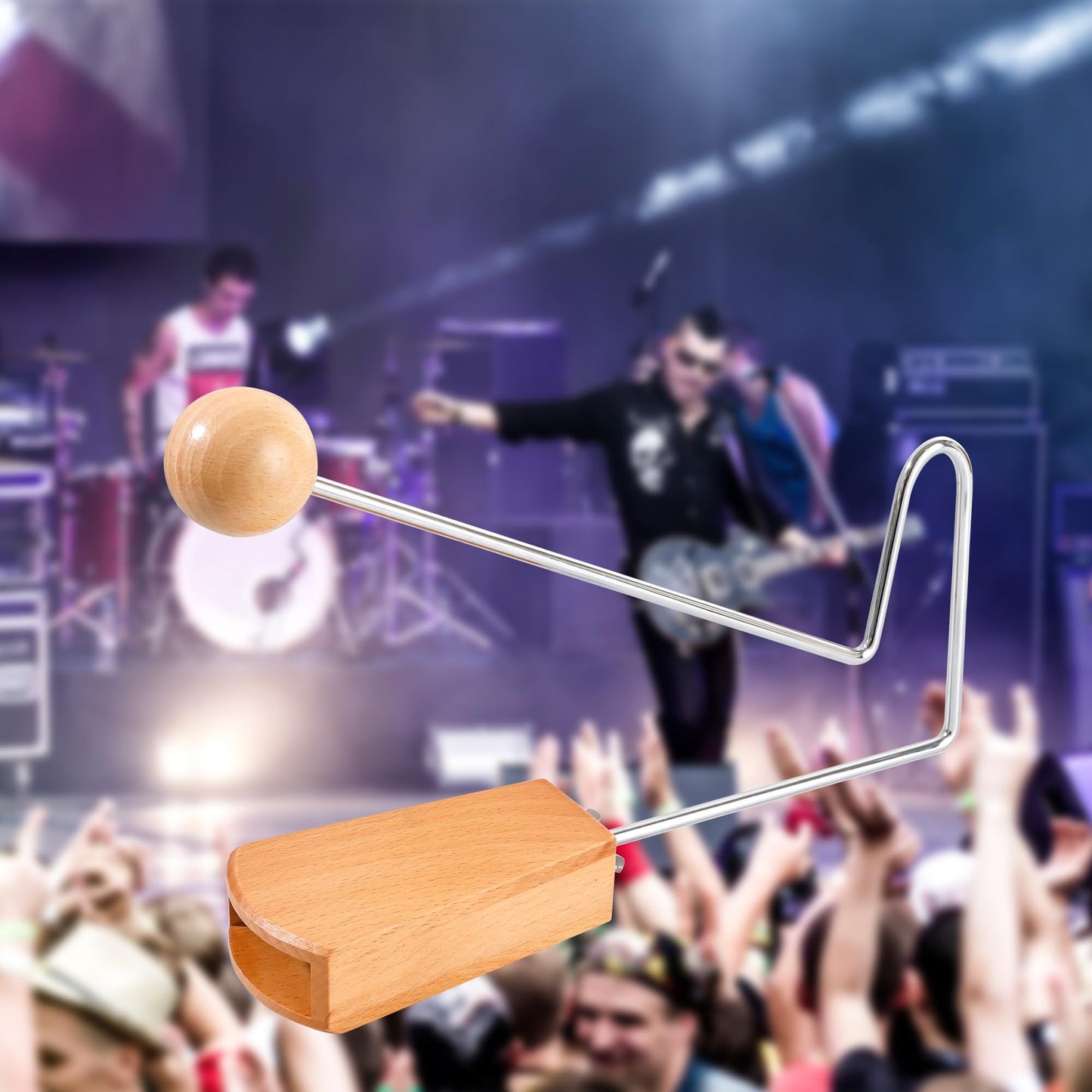 Percussion Instrument, Latin Hand Percussion Instrument, Easy to Use Handheld Rattling Sound Effect for Musicians, Bands, and Studios