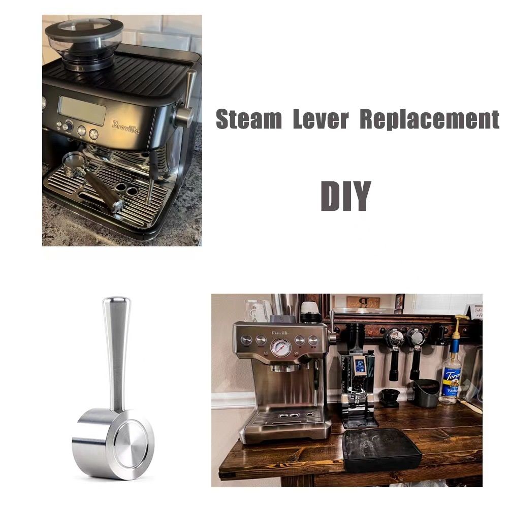 Coffee Products Replacement Steam Lever Espresso Machines | Ergonomic Stainless Steel Design | Compatible  Easy Grip | Silver Finish