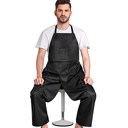 Reusable Full Coverage Waterproof Pottery Apron Split Leg -Lined Polyester Apron For Men & Women - For Ceramic Wheel Throwing, Woodturning, Painting, and Clay or Tattoo Artists