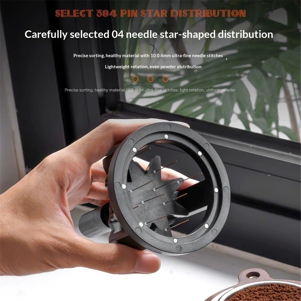 53mm Tool ，Espresso Stirrer Distribution Tool,Compatible Adjustable Height,with Magnetic Suction