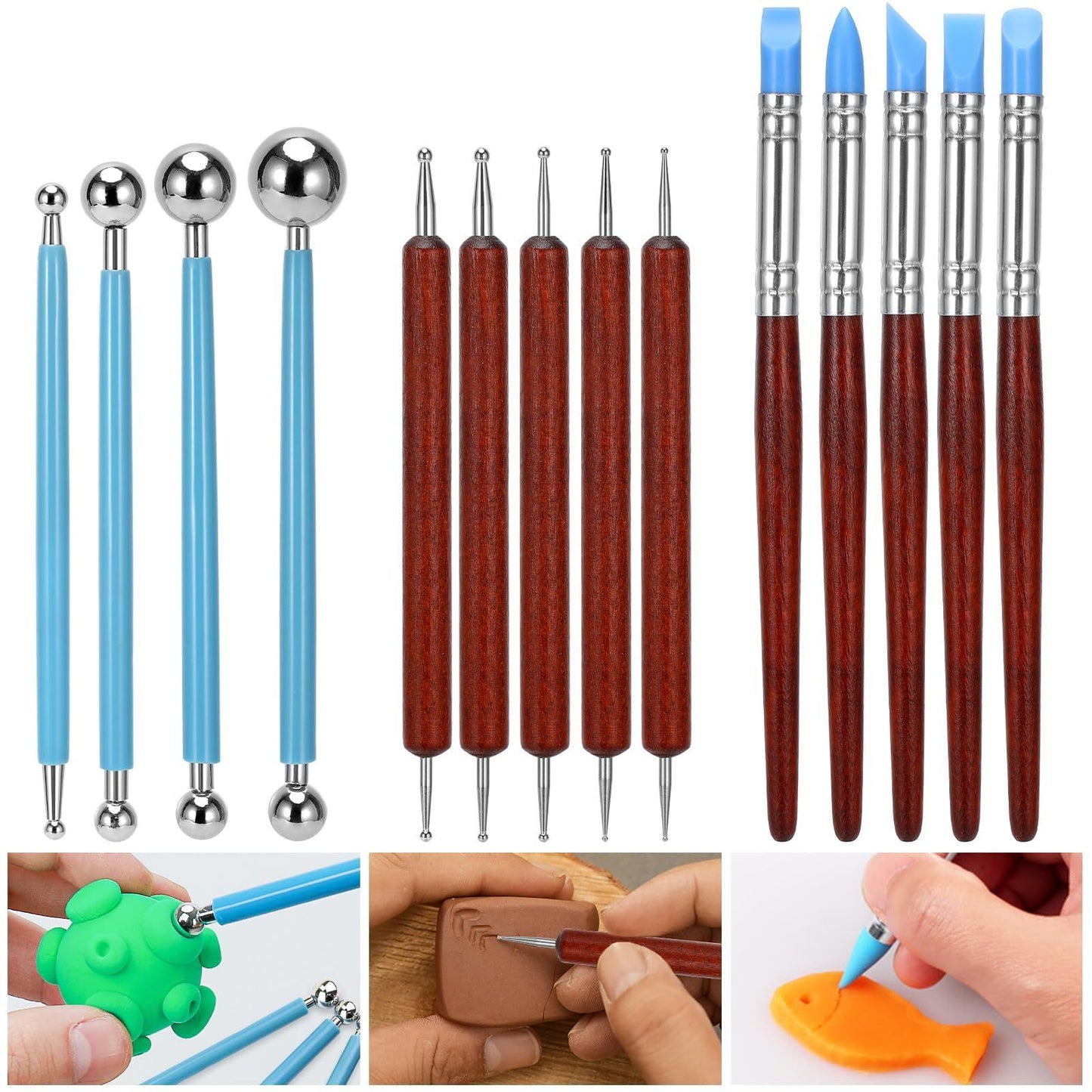 43pcs Pottery Tools, Clay Tools, Sculpting Tools, Pottery Kit, Air Dry Clay Tools, Pottery Clay Kit for Pottery Wheel, DIY Arts and Crafts
