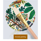 Pottery Brushes for Glazing, 15 Pcs Ceramic Brush Set With Storage Box, Wool Bamboon  for Pottery, Acrylic, Watercolor