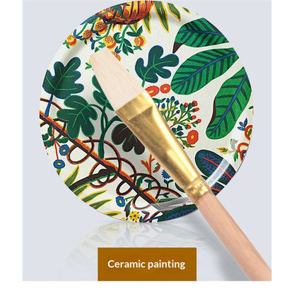 Pottery Brushes for Glazing, 15 Pcs Ceramic Brush Set With Storage Box, Wool Bamboon  for Pottery, Acrylic, Watercolor