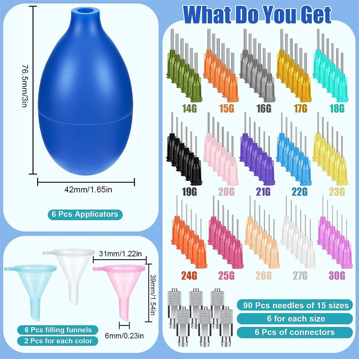 108 Pcs Pottery Tools Supplies Ceramic Precision Applicator, Precision Tips Applicator for Ceramic Bottles Glaze Clay Tools Set, Slip Trailing Pottery Glaze Squeeze Bottle