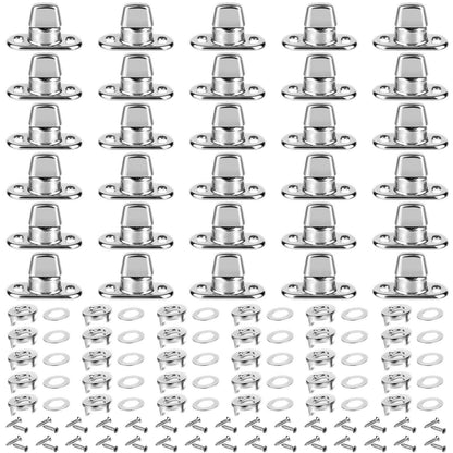 30 Piece Set Grade Twist Lock Fasteners Turn Button Eyelet and Stud, Mounting Screws for Canvas Marine Fastener Turn Buttons