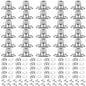30 Piece Set Grade Twist Lock Fasteners Turn Button Eyelet and Stud, Mounting Screws for Canvas Marine Fastener Turn Buttons