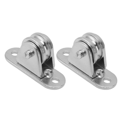 Small Pulley Block Silent Pulley Wheel Heavy Duty Fixed Pullies for Cord Material Handling Moving and DIY Project Wall Ceiling Mount Pulleys (4 Pack)