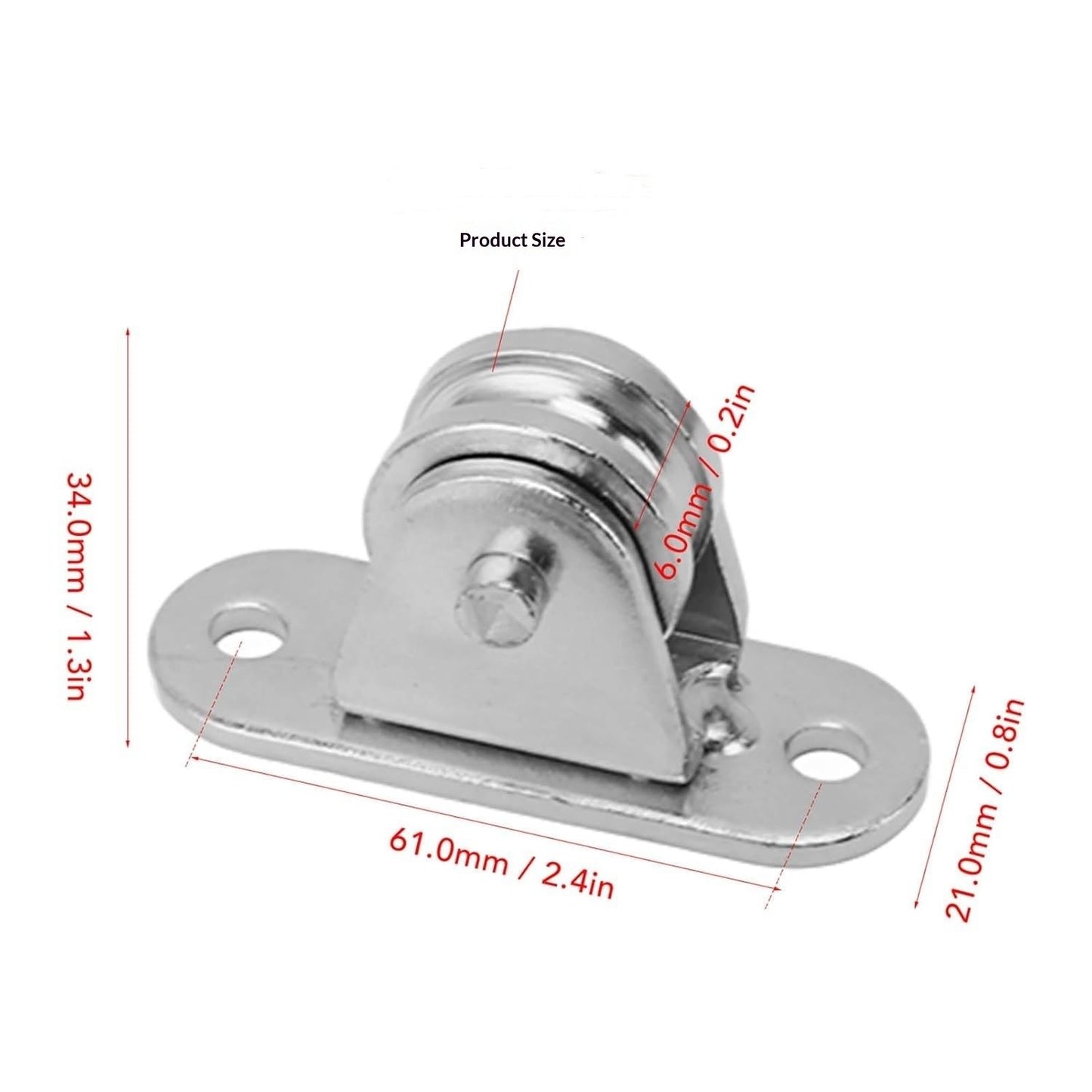 Small Pulley Block Silent Pulley Wheel Heavy Duty Fixed Pullies for Cord Material Handling Moving and DIY Project Wall Ceiling Mount Pulleys (4 Pack)