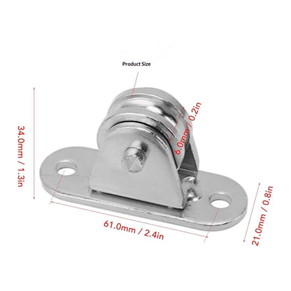 Small Pulley Block Silent Pulley Wheel Heavy Duty Fixed Pullies for Cord Material Handling Moving and DIY Project Wall Ceiling Mount Pulleys (4 Pack)
