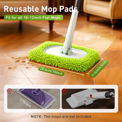 Reusable Dry Sweeping Cloths Microfiber Wet Mop Pads Compatible Mop Replacement Sweeping Mopping pad Refills for Hardwood Surface Floor Cleaning (8PCS)