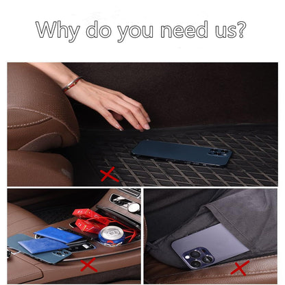 Car Leather Cup Holder Gap Bag, Car Storage Box with Cup Holder,Seat Storage Box Gap Filler Organizer for Glasses Phone Keys and Cards (Black, Driver's Seat)