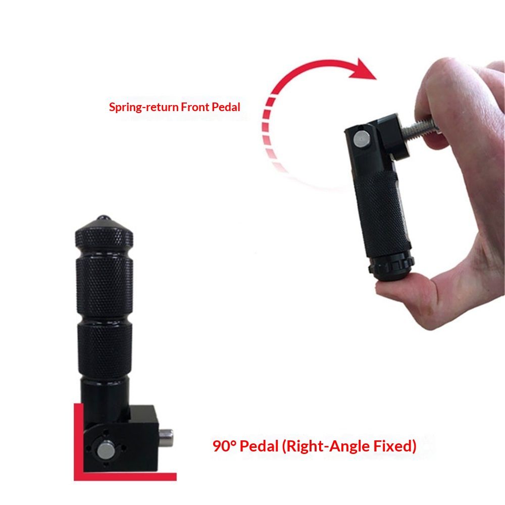 Black CNC Folding Motorcycle Bicycle Foot Pegs Rear Footrest Peg Footpeg For Mini Bike Parts Motorcycle Pegs