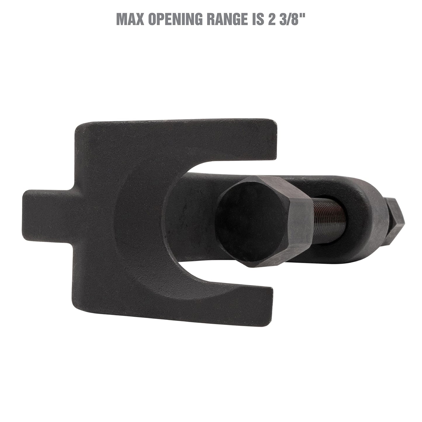 Ball Joint Separator, Adjustable Ball Joint Separator Tool, 2-3/8" Max Opening Range, Ball Joint Removal Tool for Trucks, Cars, and SUVs, Works with 3/4" Socket or Wrench