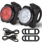 2pcs USB Rechargeable Bike Light, Waterproof Super Bike Lights for Night Riding 4 Light Mode Options Mountain Bike Headlight LED Lamp Bicycle Accessories