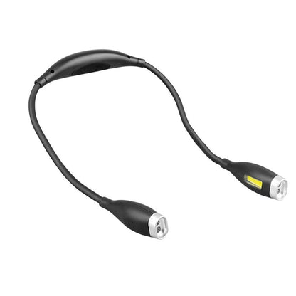 Rechargeable LED Neck Reading Light, Book Lights for Reading in Bed,3 Colors,Flexible Soft Silicone Arms Comfortable Wear, Long Lasting. Great for Readers, Craft & Knitting,Black