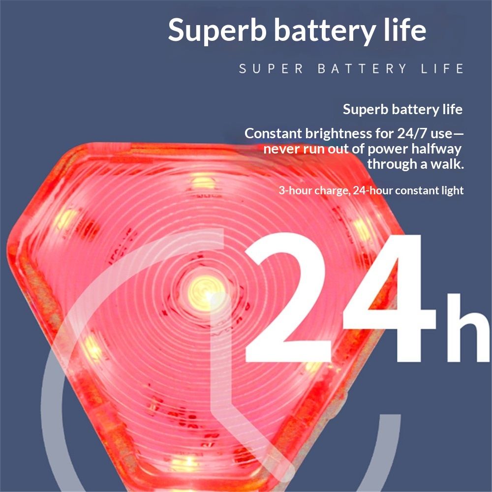 2pcs Rechargeable Collar Light - Carabiner Keychain Clip with LED Light - Clip Color-Changing Light for Dog Collars