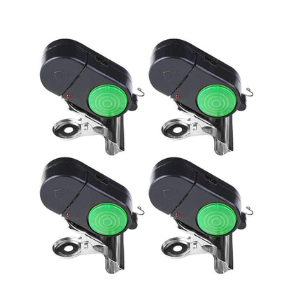 4PCS Fish Alarm Bite Indicator Sound LED Fishing Alarm Waterproof Battery Powered Clip on Fishing Rod Night Fishing Supplies