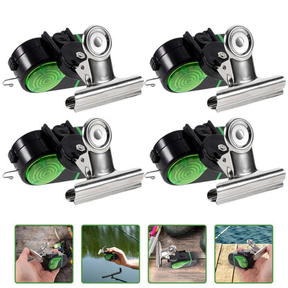 4PCS Fish Alarm Bite Indicator Sound LED Fishing Alarm Waterproof Battery Powered Clip on Fishing Rod Night Fishing Supplies