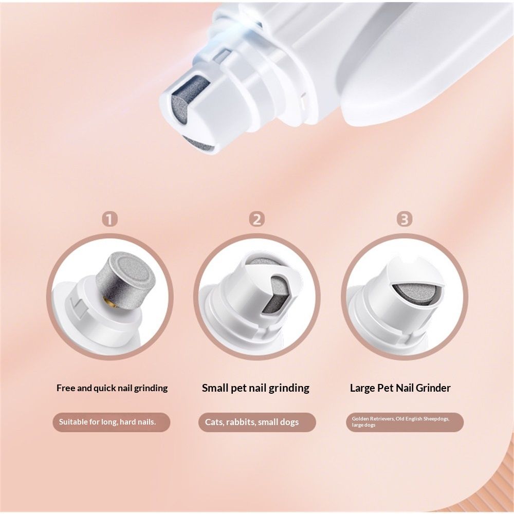 Dog Nail Trimmers & Dog Nail Grinder with 2 LED Lights, USB Rechargeable, Cat Nail Clipper with Splash Guard, and Multiple Grinding Methods for Small, Medium, and Large Dogs & Cats