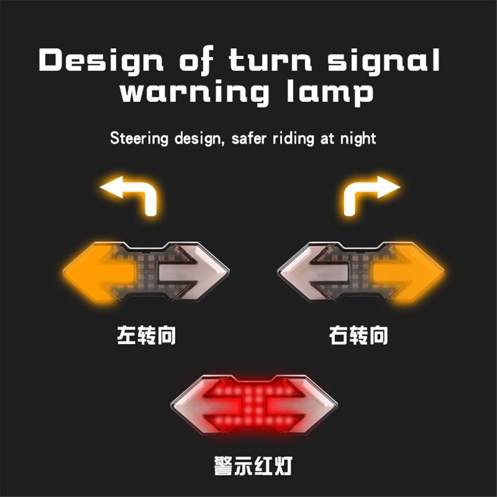 Bike Turn Signals,Bright Bike Tail Light with Turn Signals,USB Rechargeable LED Rear Bike Light, Wireless Remote Control Bike Blinkers,Waterproof Bike Safety Light for Night