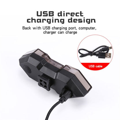 Bike Turn Signals,Bright Bike Tail Light with Turn Signals,USB Rechargeable LED Rear Bike Light, Wireless Remote Control Bike Blinkers,Waterproof Bike Safety Light for Night