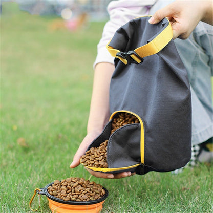 Pet Food Storage Bag,Dog Food Travel Bag Dog Travel Waterproof Kibble Storage Container(Blue Small)