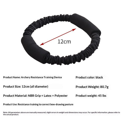 Archery Bow Trainer Rubber Stretch Bands 25-45 Lbs Draw Strength Training Device Aids Release Trainer Exerciser Workout Resistance Practice Equipment for Archery Bow Accessories