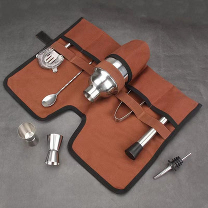 Stainless Steel Cocktail Shaker Set, Bartender Kit Includes Strainer and Stir Stick for Home, Bar, Party, Bar Accessories for The Home Bar Set (Silver)