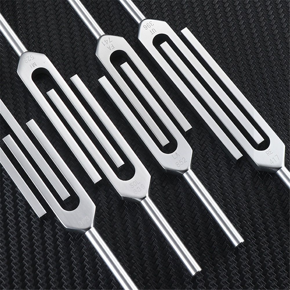 Tuning Fork Set - 9 Tuning Forks Perfect for Healing, Chakra, Sound Therapy, Keep Body, Mind and Spirit in Perfect Harmony.(174 Hz, 285 Hz, 396 Hz, 417 Hz, 528 Hz, 639 Hz etc)