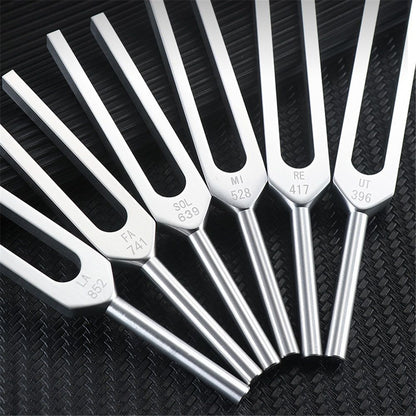 Tuning Fork Set - 9 Tuning Forks Perfect for Healing, Chakra, Sound Therapy, Keep Body, Mind and Spirit in Perfect Harmony.(174 Hz, 285 Hz, 396 Hz, 417 Hz, 528 Hz, 639 Hz etc)